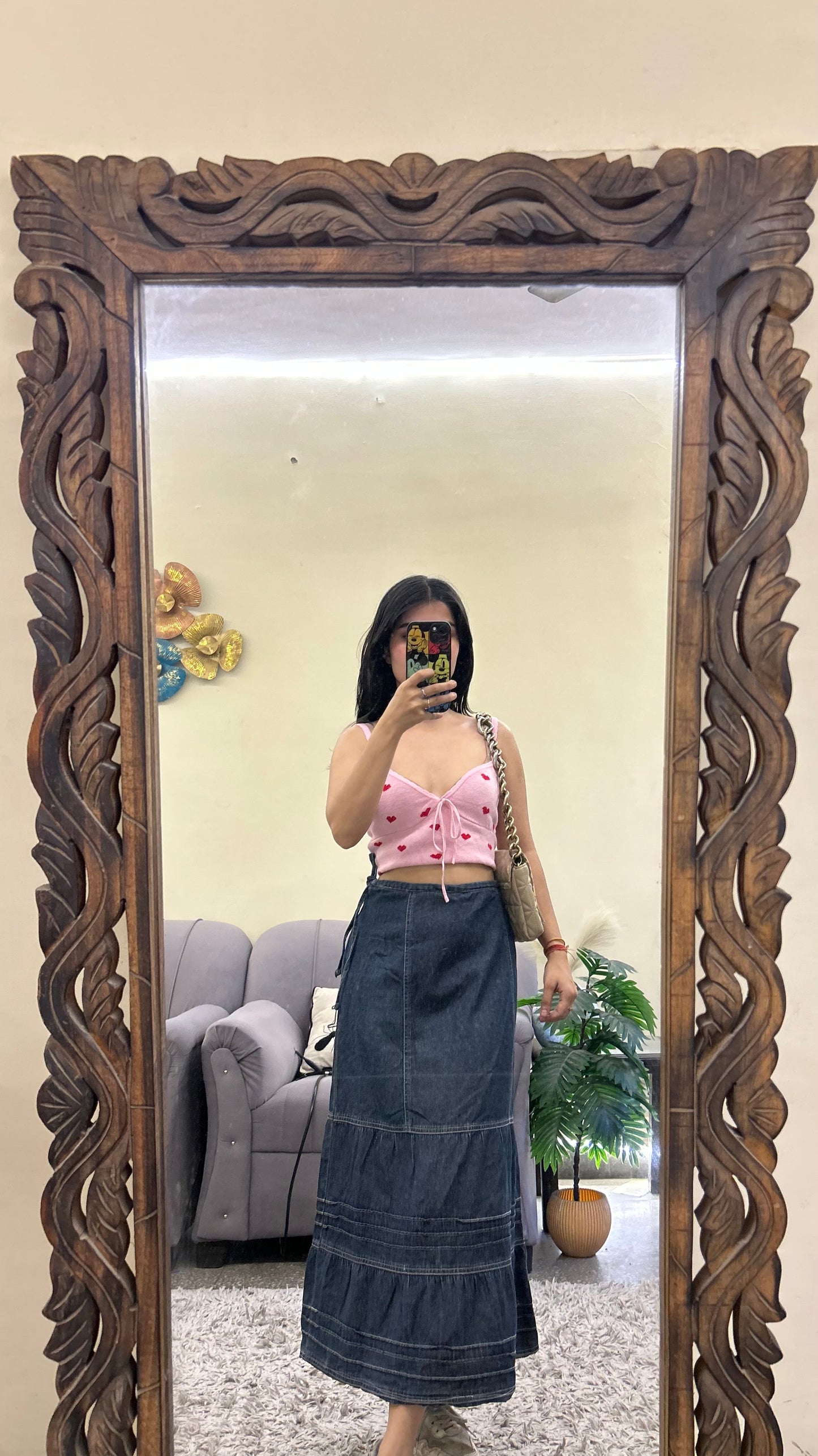 73) korean skirt 30 waist/l:31