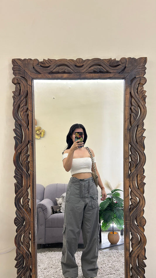 77) cargo pants 35 waist/l:42/rise:11inch