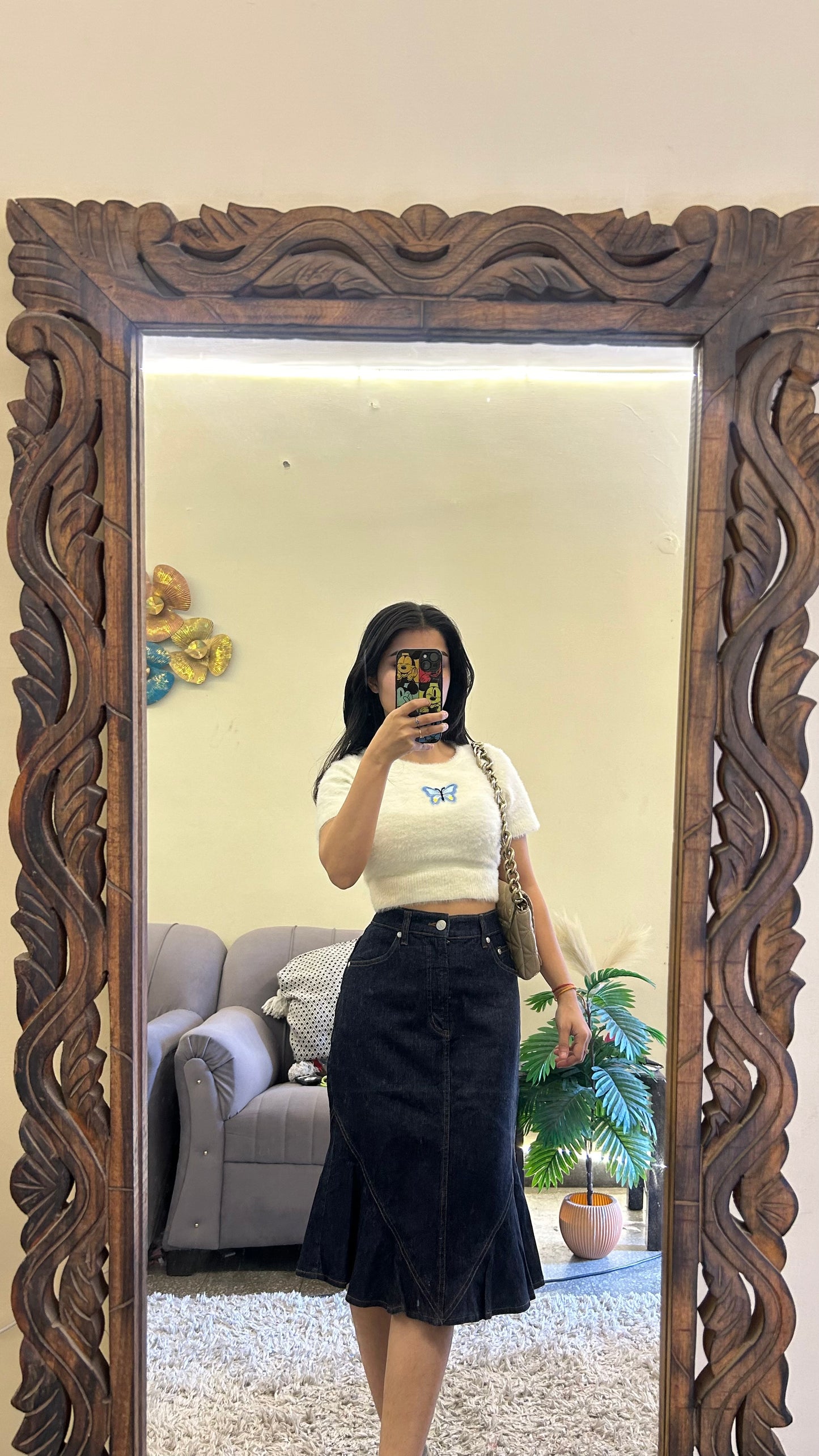 44) Korean skirt 26 waist/l:24