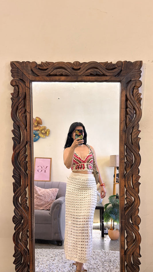 20.crochet skirt with layer waist 28-3o L-34