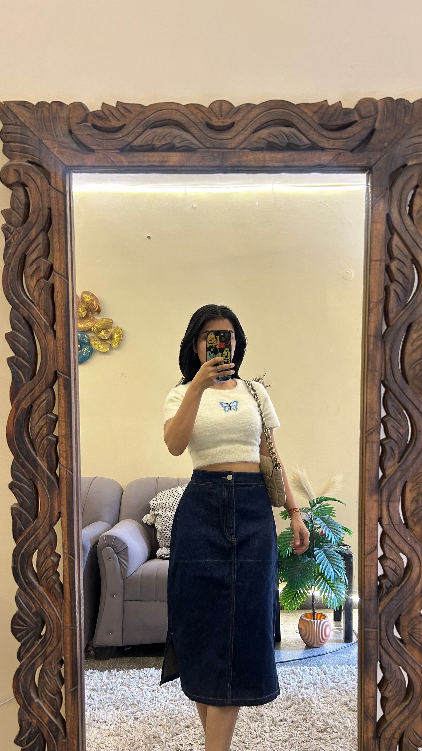 42) Korean skirt 26 waist/l:24