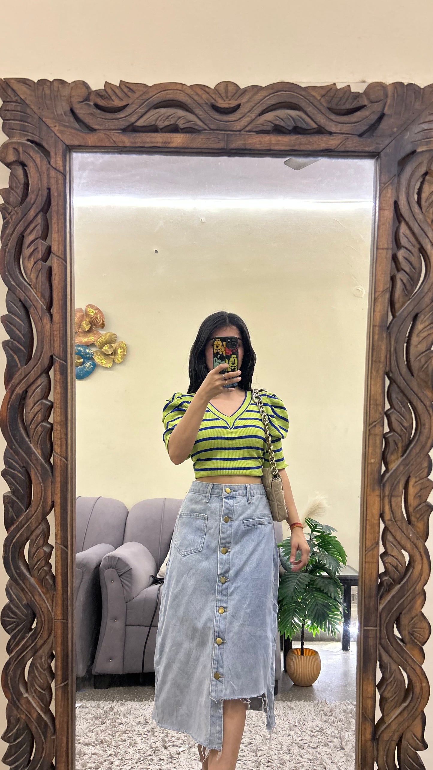 92) korean skirt 30 waist/l:27