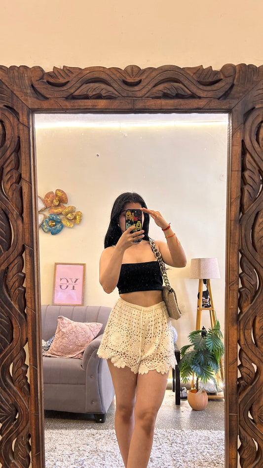 51)crochet skirt with layer waist 26-28 L-12